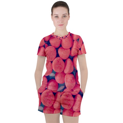 Fraise Bonbons Women s Tee And Shorts Set by kcreatif