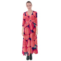 Fraise Bonbons Button Up Maxi Dress by kcreatif