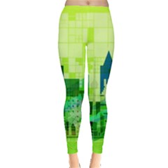 Architecture Skyline Leggings  by Wegoenart