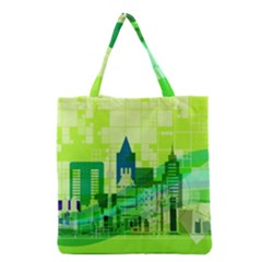 Architecture Skyline Grocery Tote Bag by Wegoenart