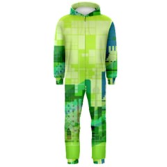 Architecture Skyline Hooded Jumpsuit (men)  by Wegoenart