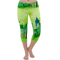 Architecture Skyline Capri Yoga Leggings by Wegoenart