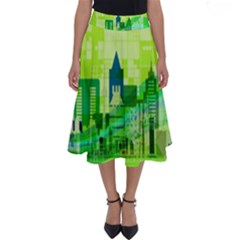 Architecture Skyline Perfect Length Midi Skirt by Wegoenart