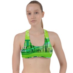 Architecture Skyline Criss Cross Racerback Sports Bra by Wegoenart