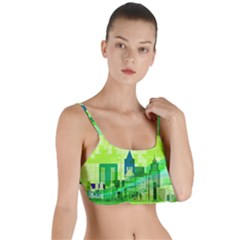 Architecture Skyline Layered Top Bikini Top  by Wegoenart