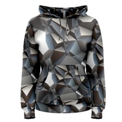 Triangles Polygon Color Silver Uni Women s Pullover Hoodie by Wegoenart