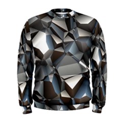 Triangles Polygon Color Silver Uni Men s Sweatshirt by Wegoenart