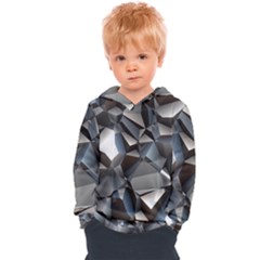 Triangles Polygon Color Silver Uni Kids  Overhead Hoodie by Wegoenart