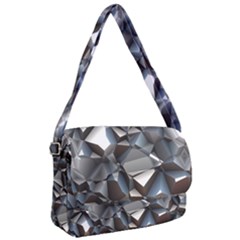 Triangles Polygon Color Silver Uni Courier Bag by Wegoenart