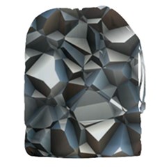 Triangles Polygon Color Silver Uni Drawstring Pouch (3xl) by Wegoenart