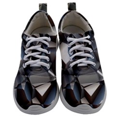 Triangles Polygon Color Silver Uni Mens Athletic Shoes by Wegoenart