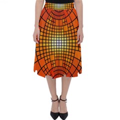 Pattern Background Rings Circle Classic Midi Skirt by Wegoenart