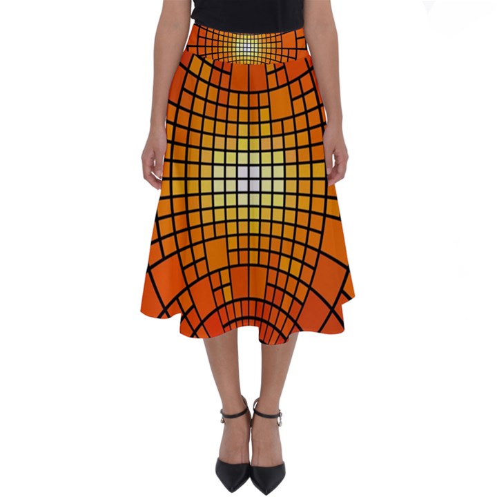 Pattern Background Rings Circle Perfect Length Midi Skirt