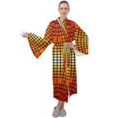 Pattern Background Rings Circle Maxi Velour Kimono