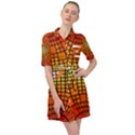 Pattern Background Rings Circle Belted Shirt Dress View1