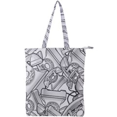 Phone Dial Communication Technology Double Zip Up Tote Bag by Wegoenart