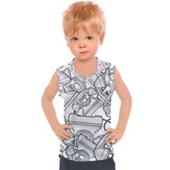 Phone Dial Communication Technology Kids  Mesh Tank Top