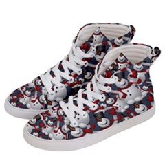 Snowman Winter Christmas Many Women s Hi-top Skate Sneakers by Wegoenart