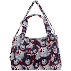 Snowman Winter Christmas Many Double Compartment Shoulder Bag by Wegoenart