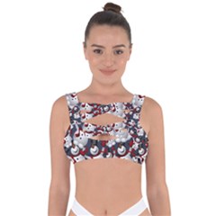 Snowman Winter Christmas Many Bandaged Up Bikini Top