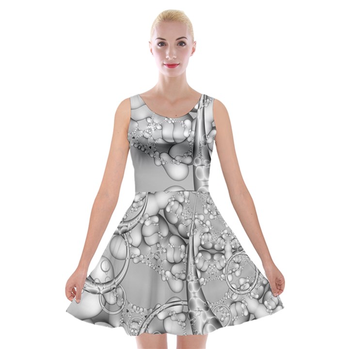 Entwine Fractals Rings Thorns Blow Velvet Skater Dress