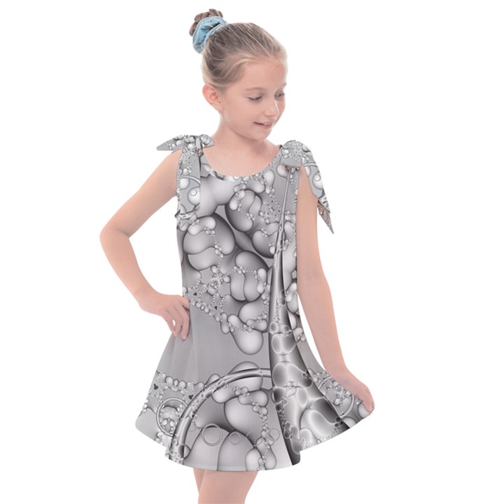 Entwine Fractals Rings Thorns Blow Kids  Tie Up Tunic Dress