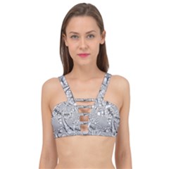 Entwine Fractals Rings Thorns Blow Cage Up Bikini Top