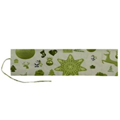 Christmas Symbols Decoration Roll Up Canvas Pencil Holder (l)