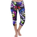 Cassette Many Record Graphics Capri Yoga Leggings View1