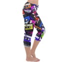 Cassette Many Record Graphics Capri Yoga Leggings View3