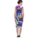 Cassette Many Record Graphics Sleeveless Velvet Midi Dress View2