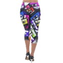 Cassette Many Record Graphics Lightweight Velour Capri Leggings  View2