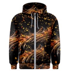 Abstract Background Particles Wave Men s Zipper Hoodie by Wegoenart