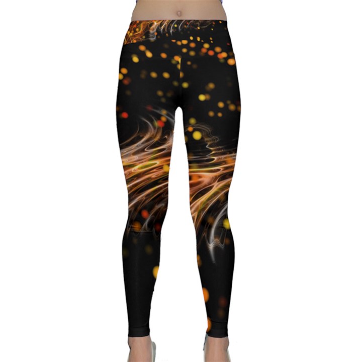 Abstract Background Particles Wave Classic Yoga Leggings