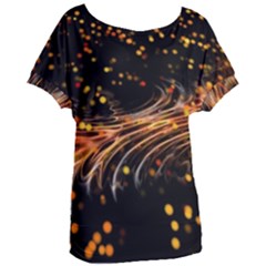 Abstract Background Particles Wave Women s Oversized Tee by Wegoenart