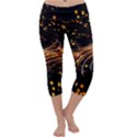 Abstract Background Particles Wave Capri Yoga Leggings View1