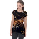 Abstract Background Particles Wave Cap Sleeve High Low Top View1