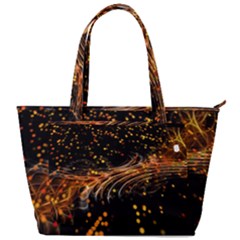 Abstract Background Particles Wave Back Pocket Shoulder Bag 