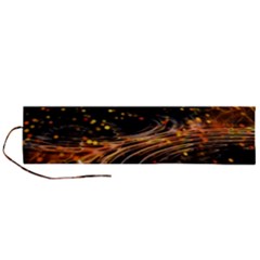 Abstract Background Particles Wave Roll Up Canvas Pencil Holder (l) by Wegoenart