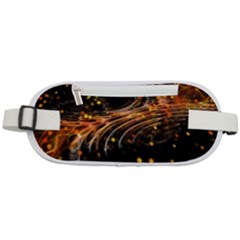 Abstract Background Particles Wave Rounded Waist Pouch