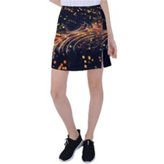 Abstract Background Particles Wave Tennis Skirt