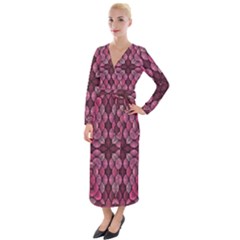 Abstract Pattern Mandala Decorative Velvet Maxi Wrap Dress