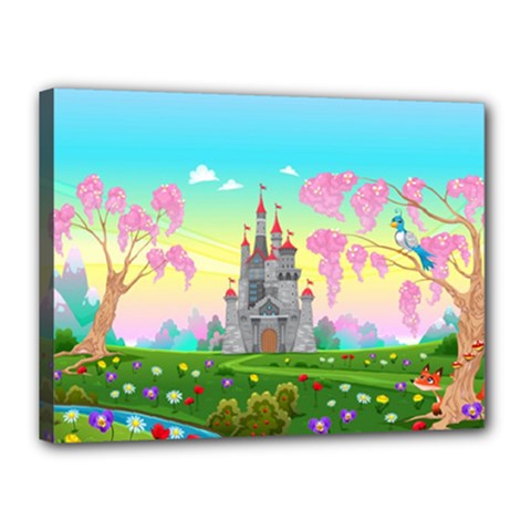 Fairytale Castle Canvas 16  X 12  (stretched) by myuique