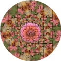 Arrangement Blossom Bloom Wooden Puzzle Round View1