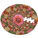 Arrangement Blossom Bloom Wooden Puzzle Round View2