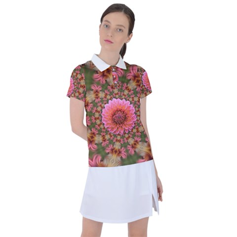 Arrangement Blossom Bloom Women s Polo Tee by Wegoenart