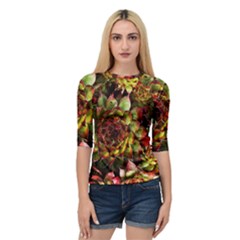 Plant Succulents Succulent Quarter Sleeve Raglan Tee