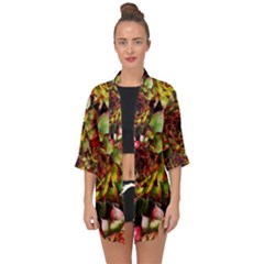 Plant Succulents Succulent Open Front Chiffon Kimono by Wegoenart