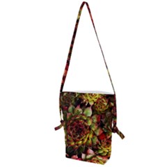 Plant Succulents Succulent Folding Shoulder Bag by Wegoenart