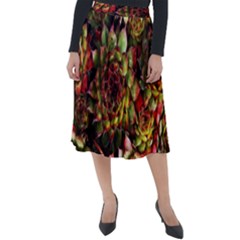 Plant Succulents Succulent Classic Velour Midi Skirt  by Wegoenart